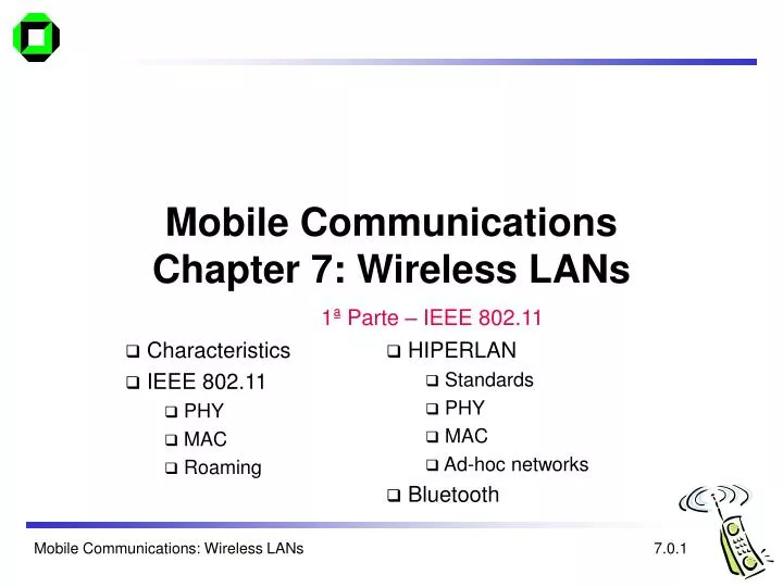 mobile communications chapter 7 wireless lans