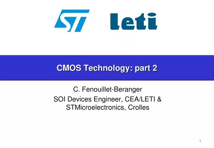 cmos technology part 2