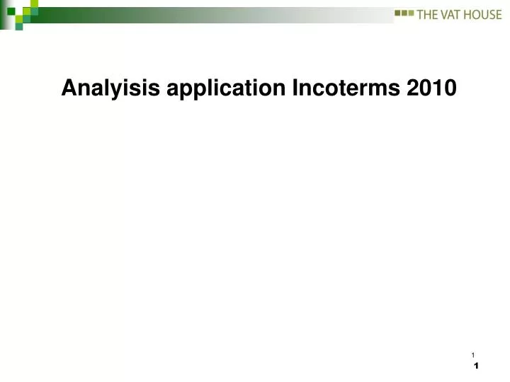 analyisis application incoterms 2010