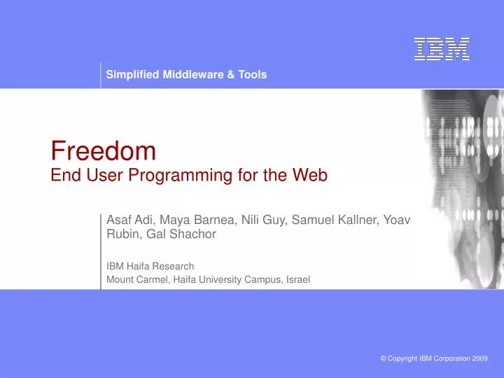 freedom end user programming for the web
