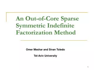 An Out-of-Core Sparse Symmetric Indefinite Factorization Method