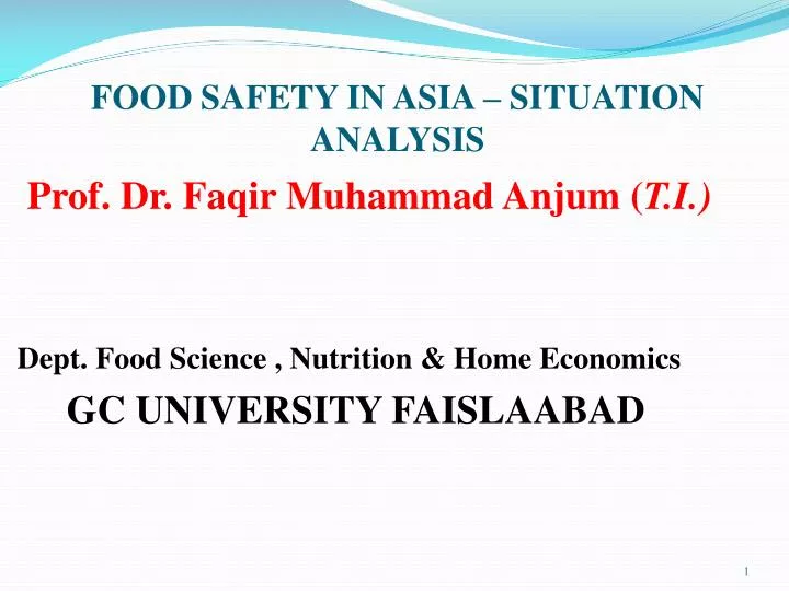 food safety in asia situation analysis