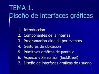 tema 1 dise o de interfaces gr ficas