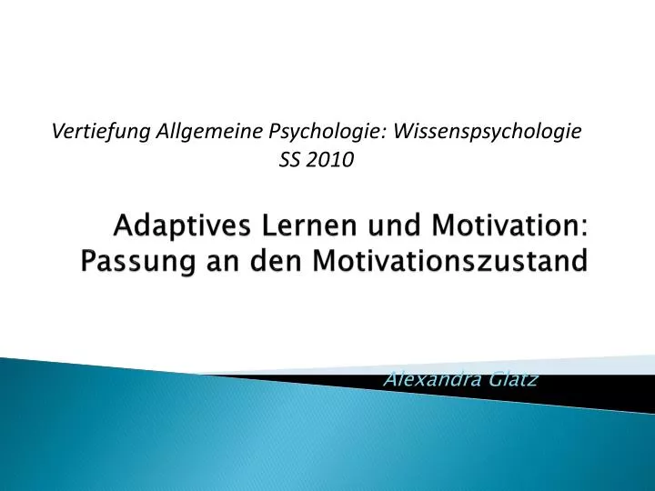 adaptives lernen und motivation passung an den motivationszustand