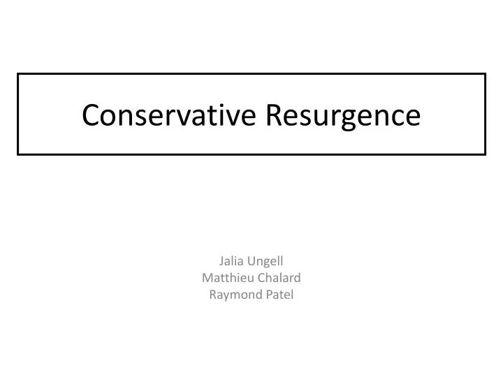 conservative resurgence