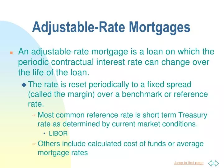 adjustable rate mortgages