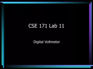 CSE 171 Lab 11