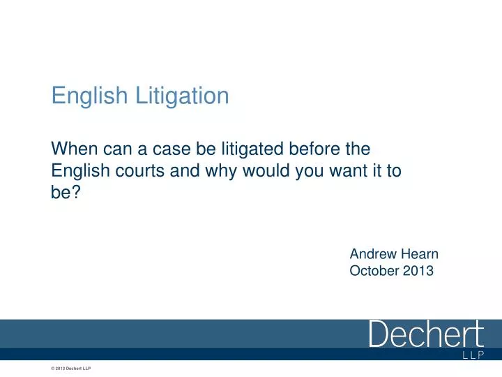english litigation