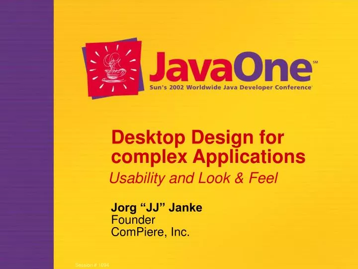 desktop design for complex applications
