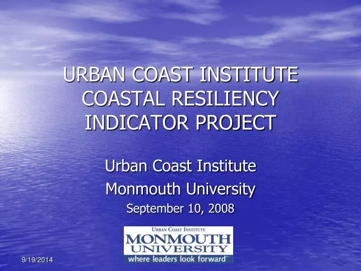 urban coast institute coastal resiliency indicator project