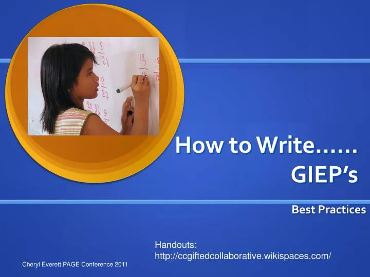 how to write giep s