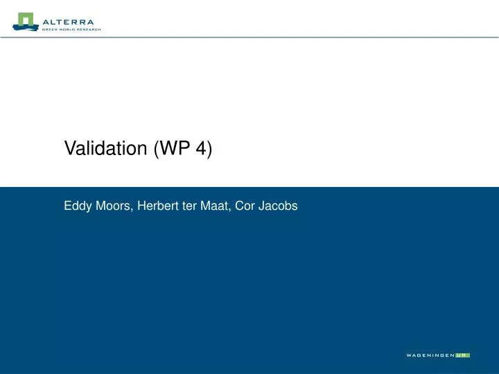 validation wp 4