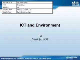 ICT and Environment