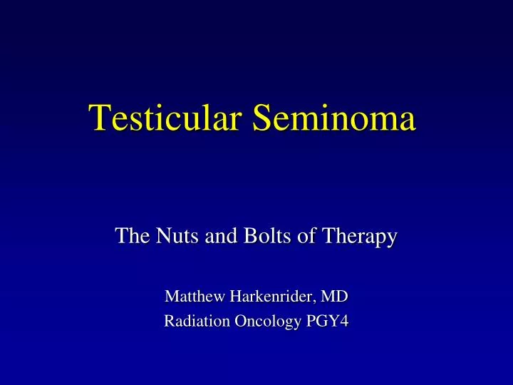 testicular seminoma