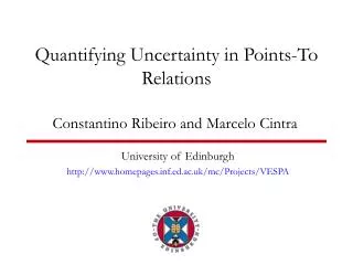 Quantifying Uncertainty in Points-To Relations