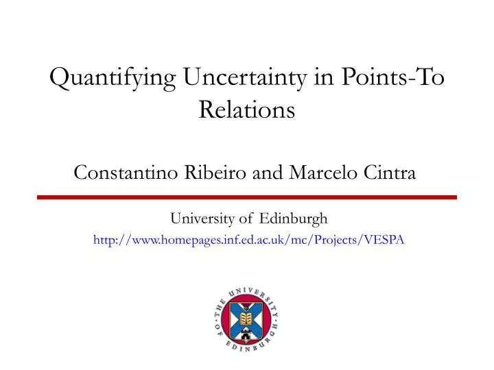 quantifying uncertainty in points to relations