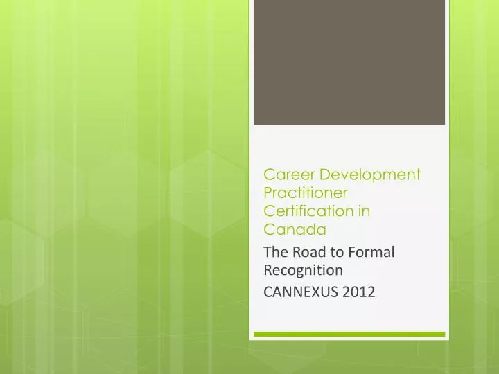 career development practitioner certification in canada
