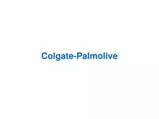 colgate palmolive