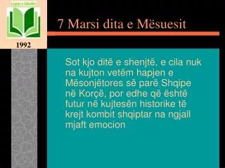 7 marsi dita e m suesit