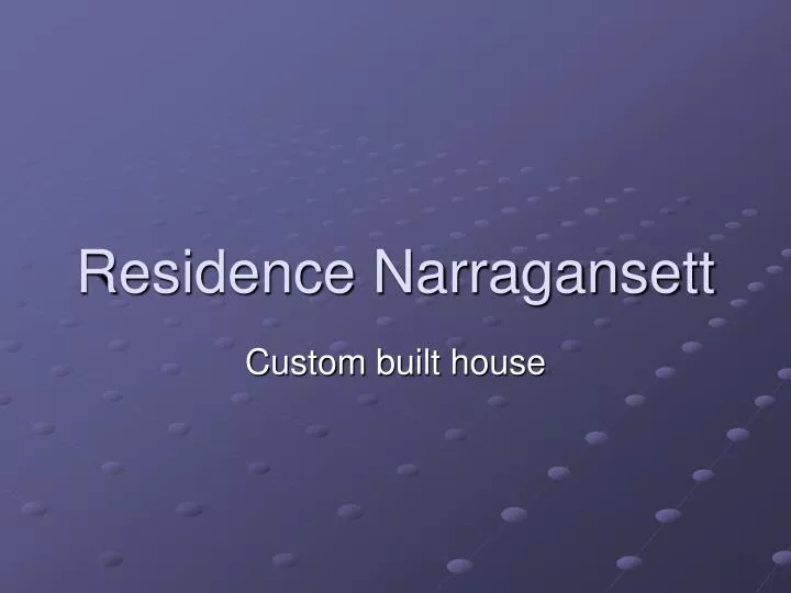 residence narragansett