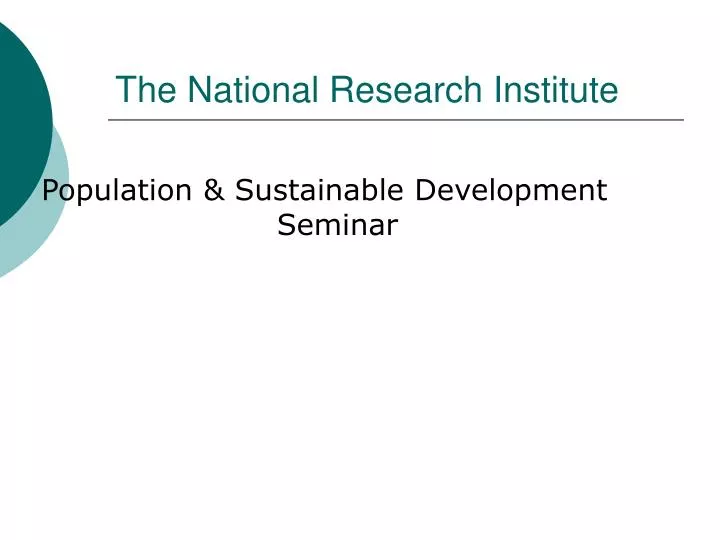 the national research institute