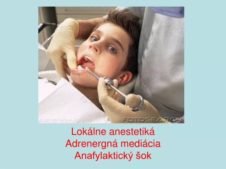 lok lne anestetik adrenergn medi cia anafylaktick ok