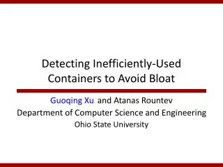 Detecting Inefficiently-Used Containers to Avoid Bloat