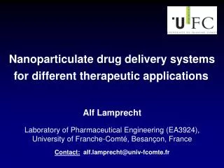 Alf Lamprecht Laboratory of Pharmaceutical Engineering (EA3924),