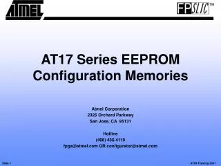 AT17 Series EEPROM Configuration Memories