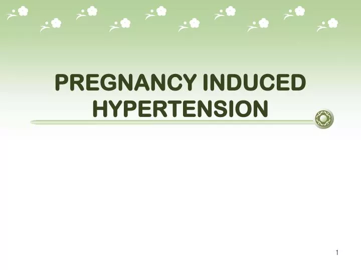 pregnancy induced hypertension