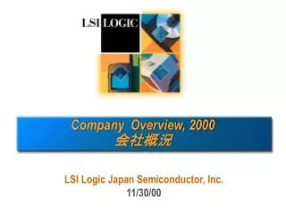 Company Overview, 2000 ????
