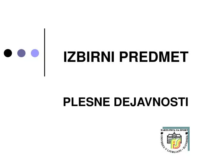 izbirni predmet