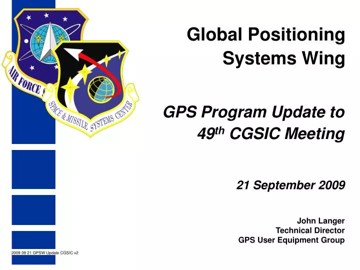 global positioning systems wing