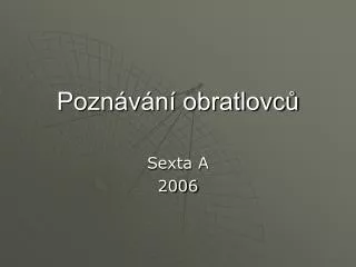 pozn v n obratlovc