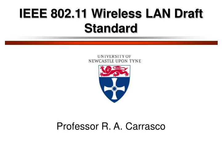 ieee 802 11 wireless lan draft standard