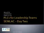 PLCs for Leadership Teams SEMLAC – Day Two