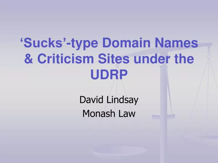 sucks type domain names criticism sites under the udrp