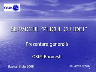 serviciul plicul cu idei