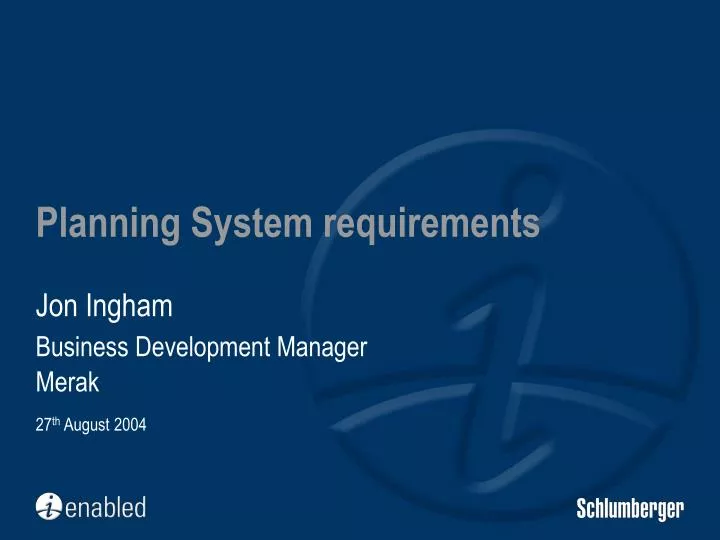 planning system requirements