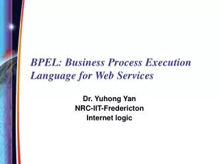 BPEL: Business Process Execution Language for Web Services