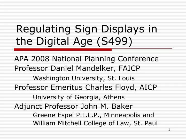 regulating sign displays in the digital age s499