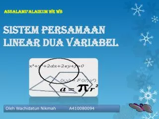 assalamu alaikum wr wb