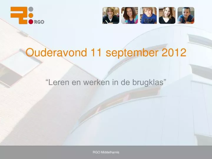 ouderavond 11 september 2012