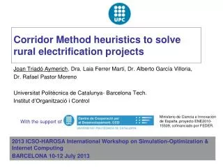 Corridor Method heuristics to solve rural electrification projects