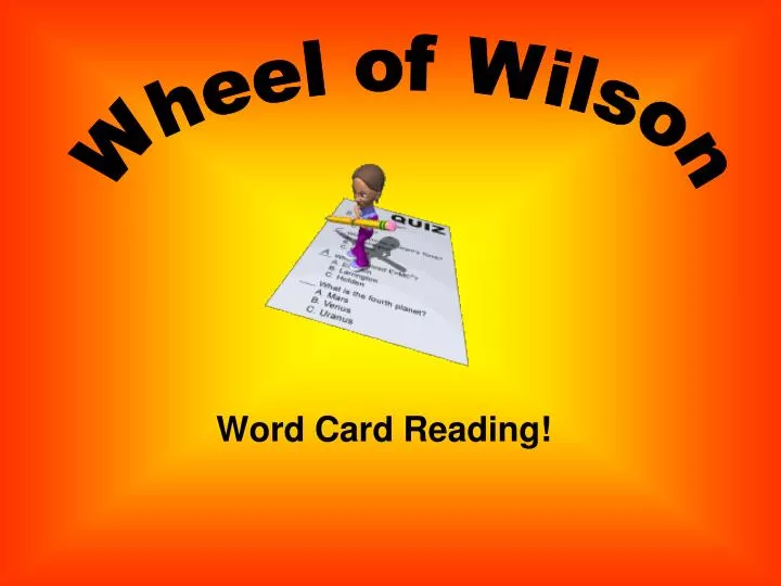 word card reading