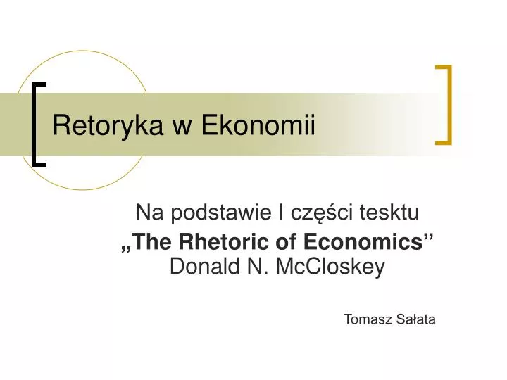 retoryka w ekonomii