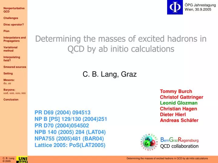 determining the masses of excited hadrons in qcd by ab initio calculations