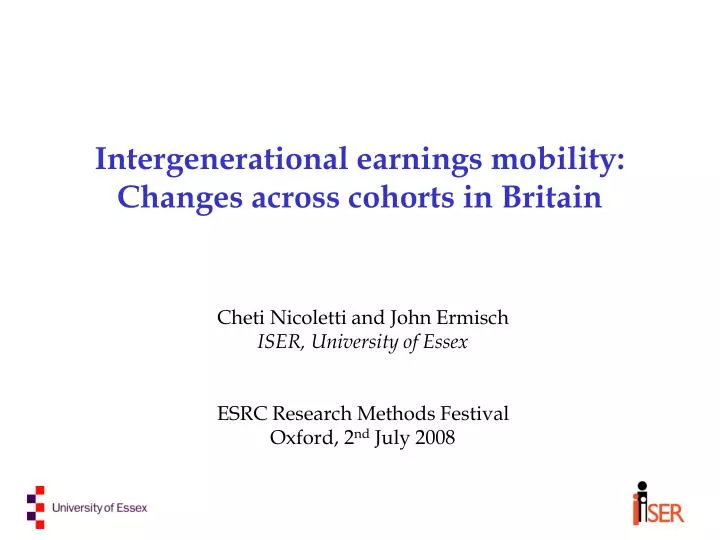 intergenerational earnings mobility changes across cohorts in britain