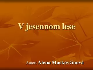 v jesennom lese