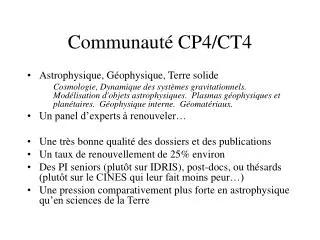 communaut cp4 ct4